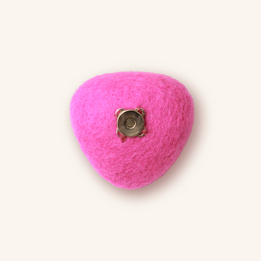 Handmade Wool Pink Triangle Cat Toy