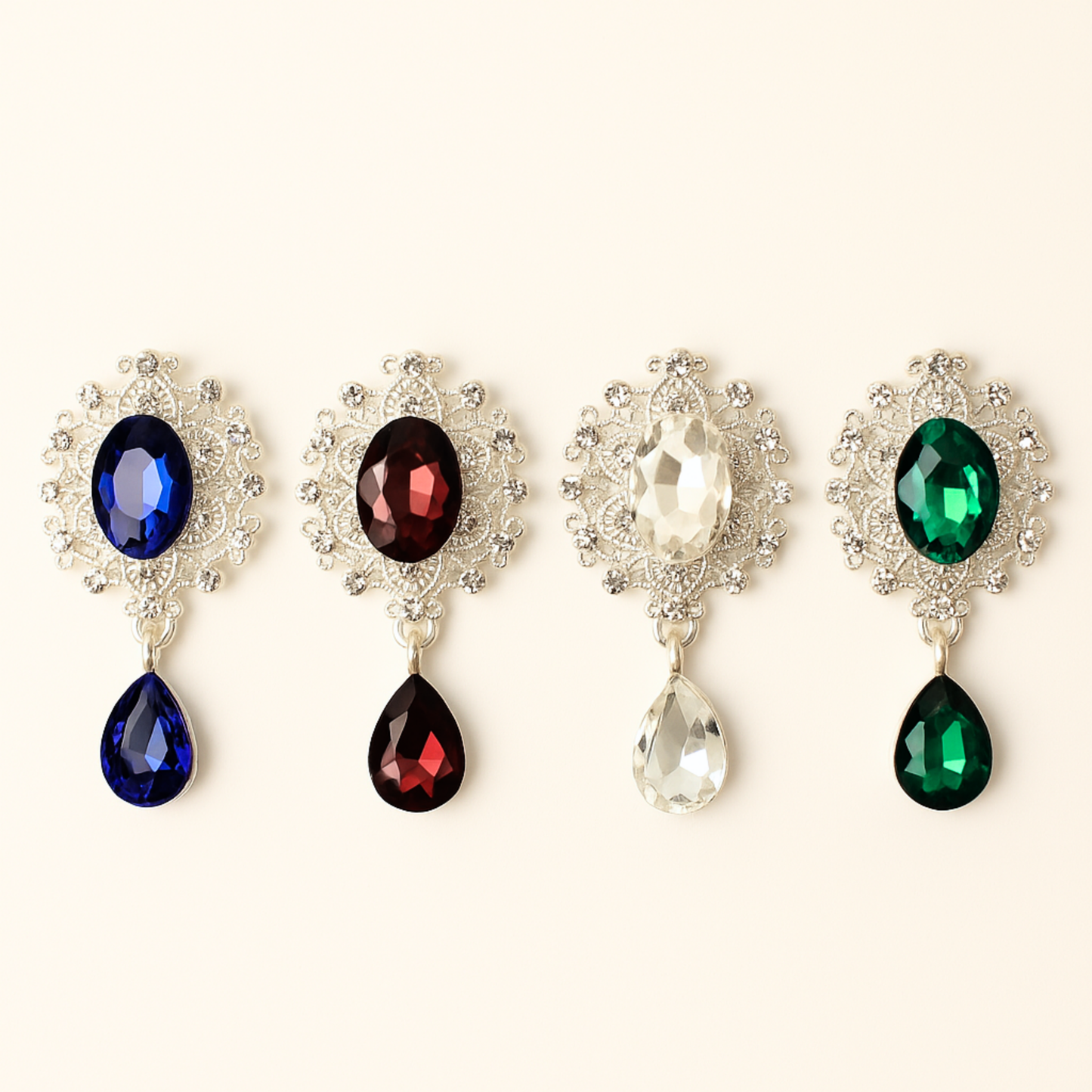 Modular Cat Charm – Crimson Royal Gem Set