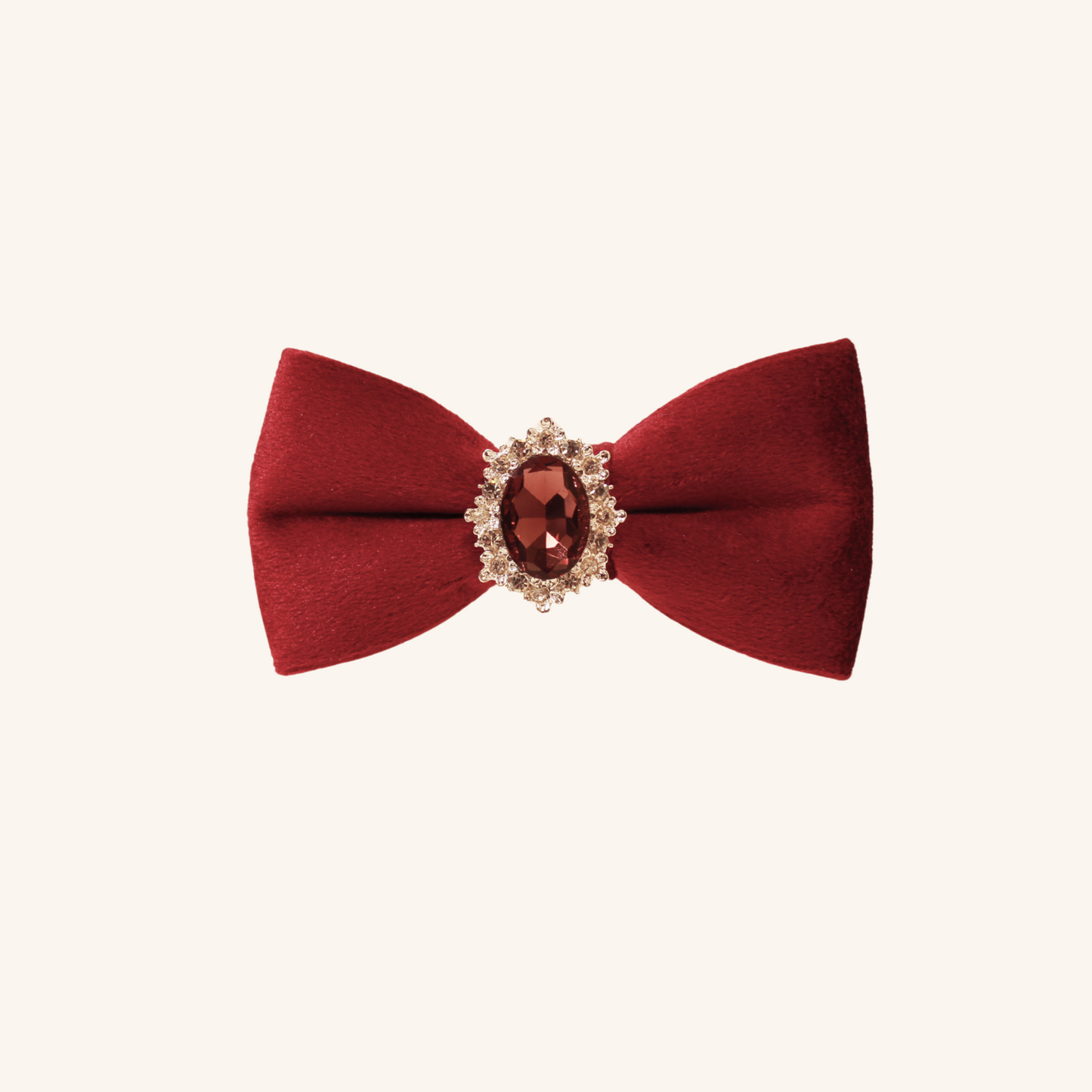Modular Cat Collar with Red Velvet Bow and Zircon Shine