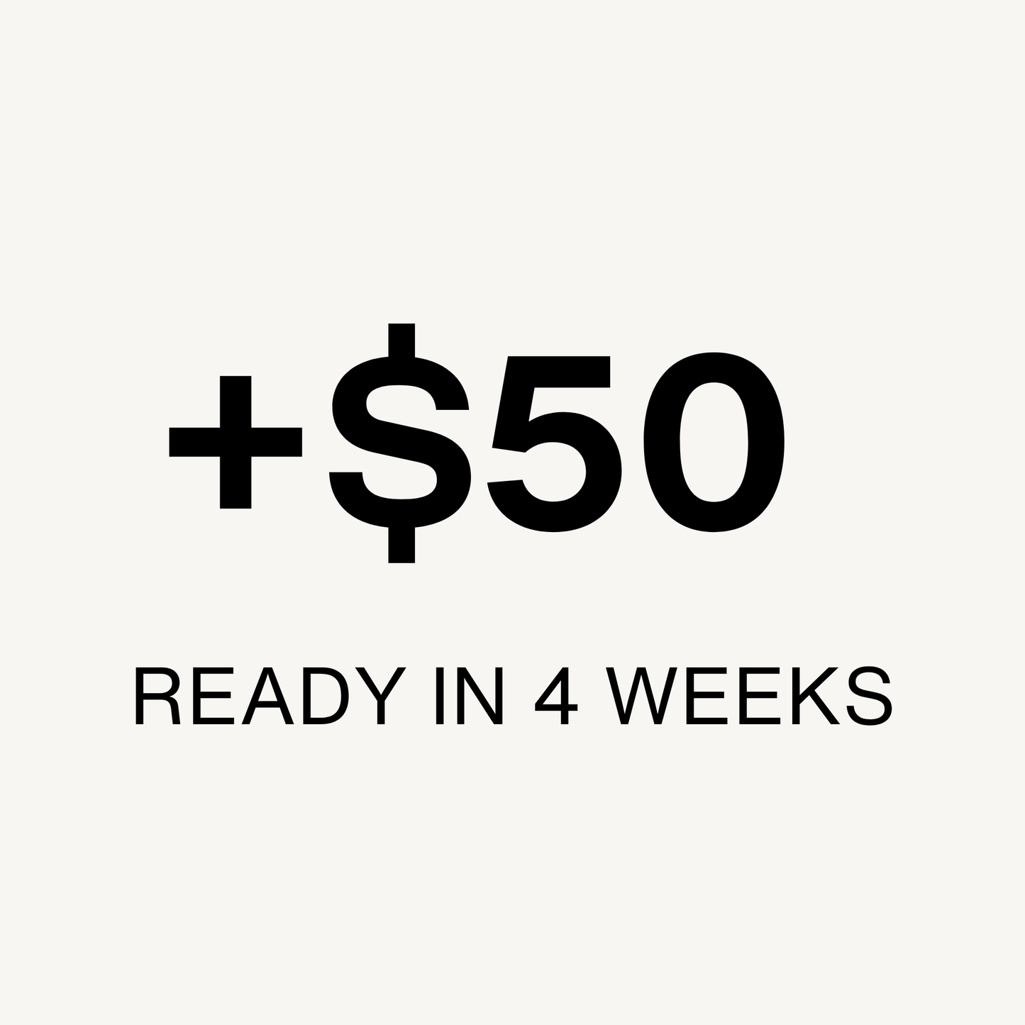 Express Crafting Service (4 weeks)