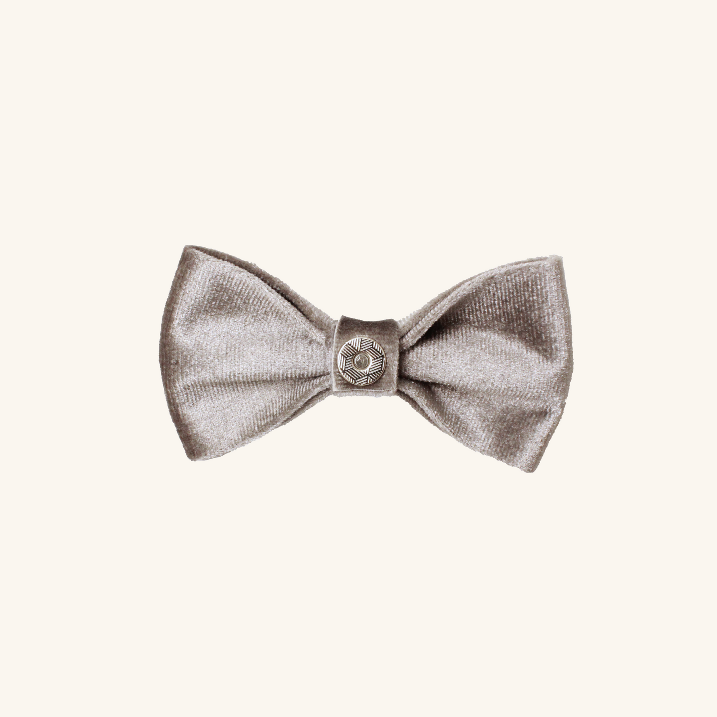 Modular Cat Collar with Shimmery Gray Velvet Bow