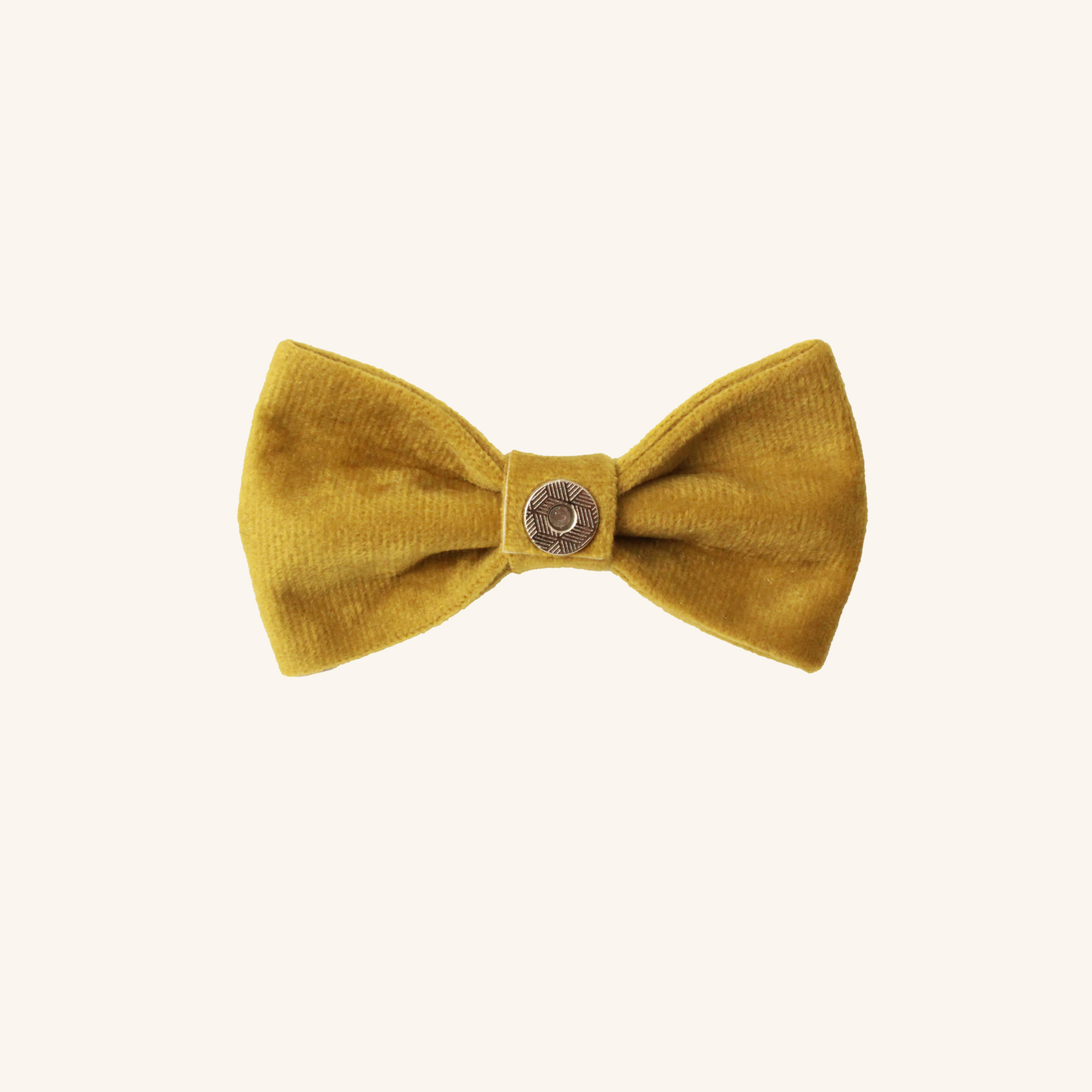 Modular Cat Collar with Mustard Yellow Velvet Bow