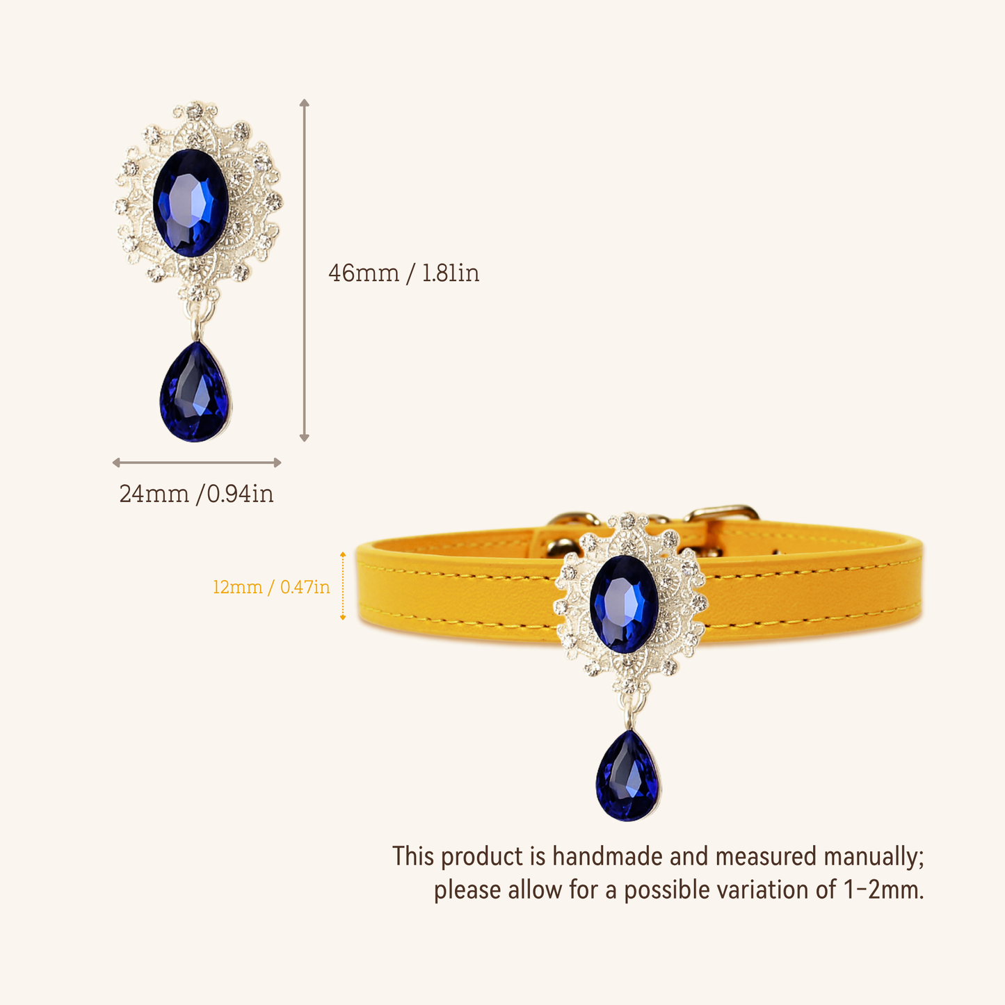 Modular Cat Charm – Midnight Blue Royal Gem Set