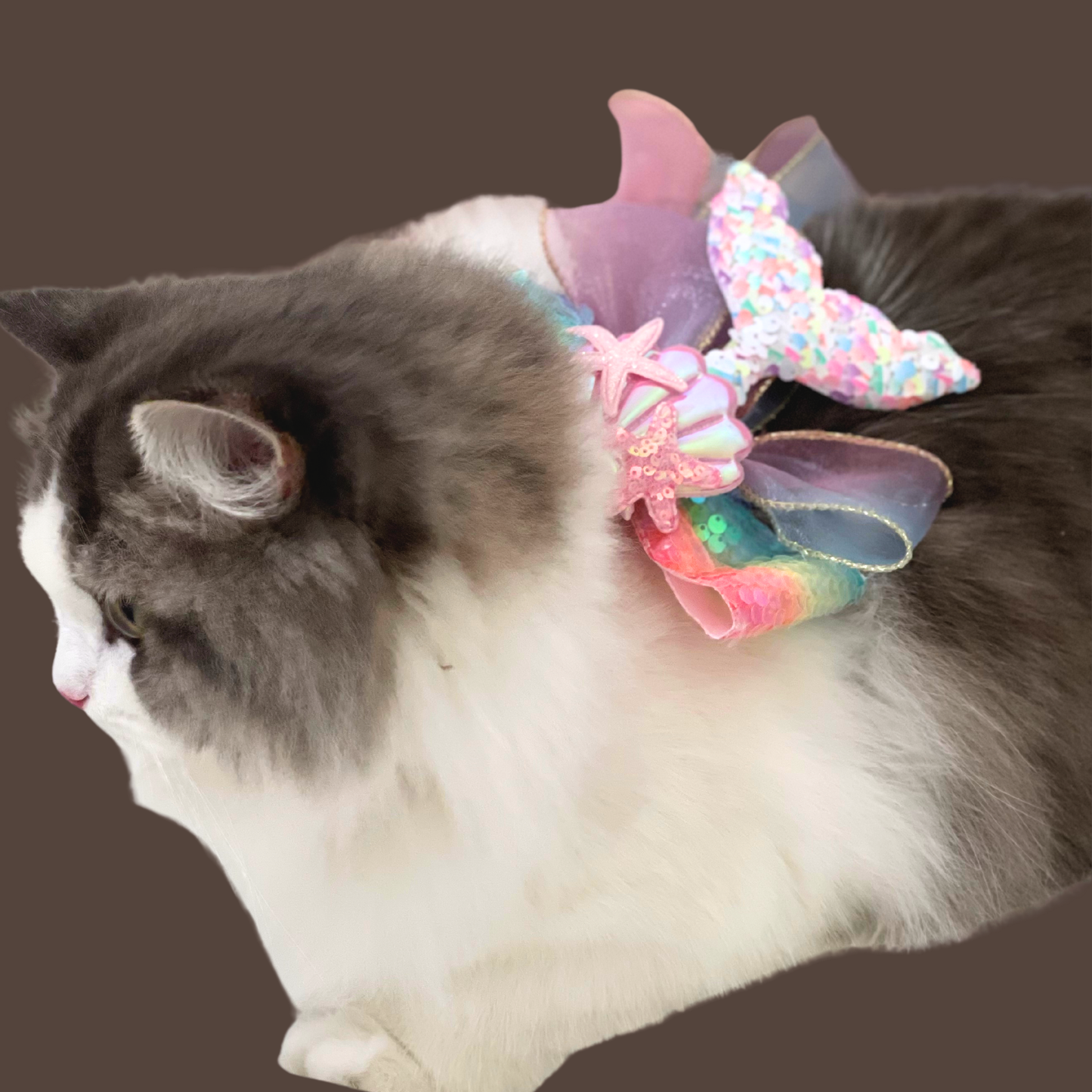 Mermaid Ribbon Leash with Adjustable H-Style Harness