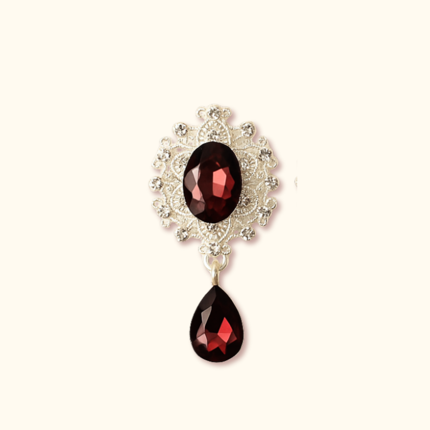Modular Cat Charm – Crimson Royal Gem Set
