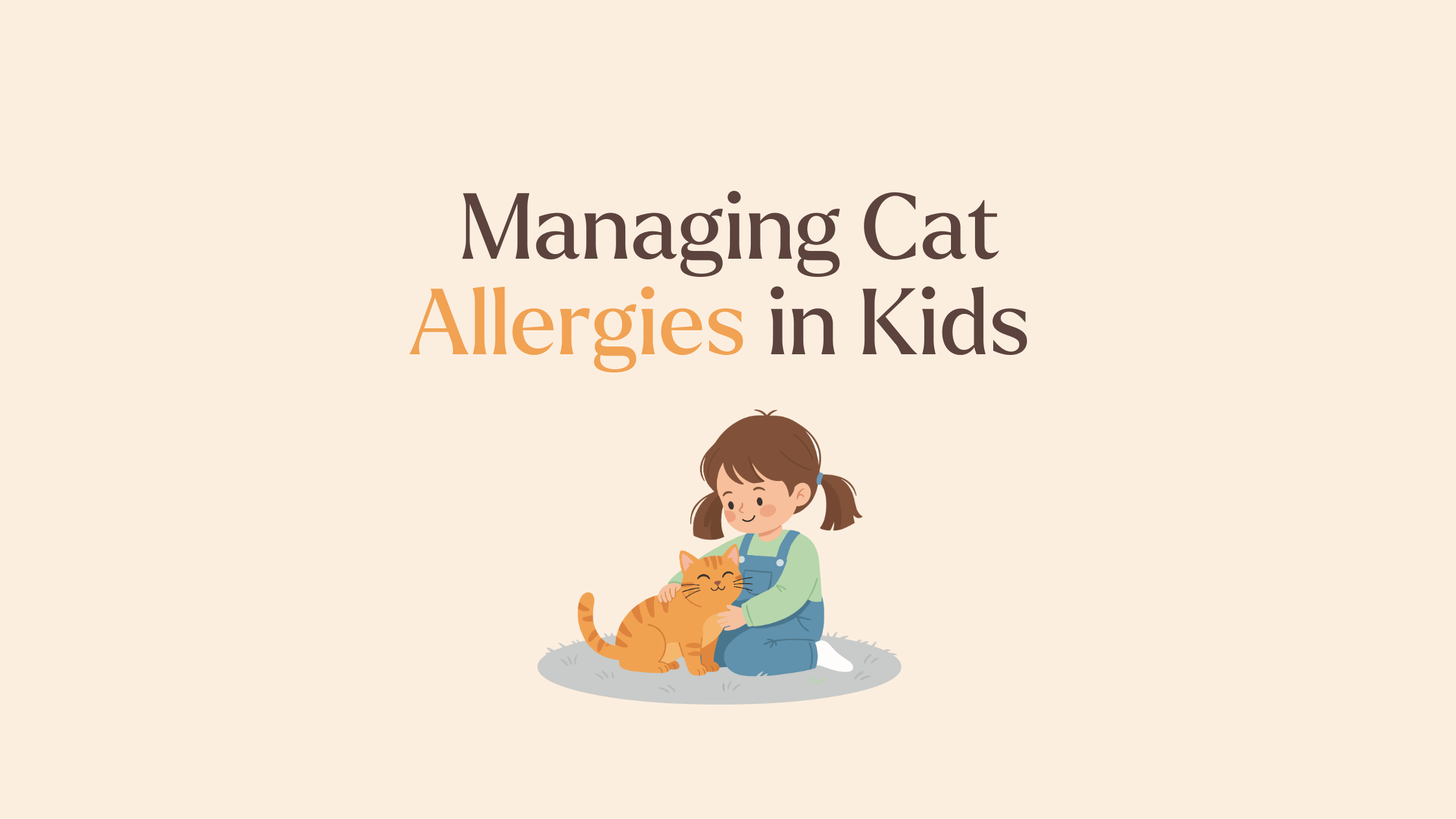 How to manage cat allergies for kids with the family cat