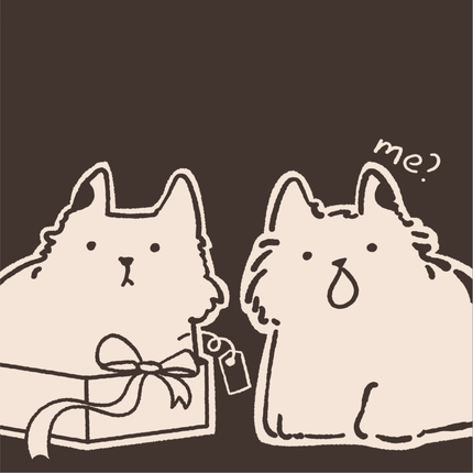 Cat staring at its handcrafted lookalike—custom stuffed animal keepsake.