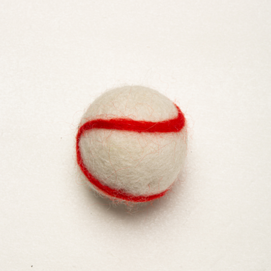 Natural Wool Baseball Cat Toy