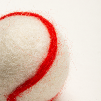 Handmade  Wool Baseball Cat Toy