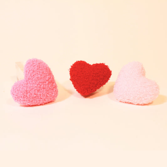 Catnip Plush Toy Set with Heart and Bowknot Designs