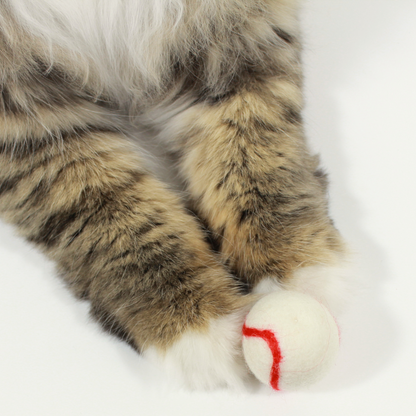 Handmade  Wool Baseball Cat Toy
