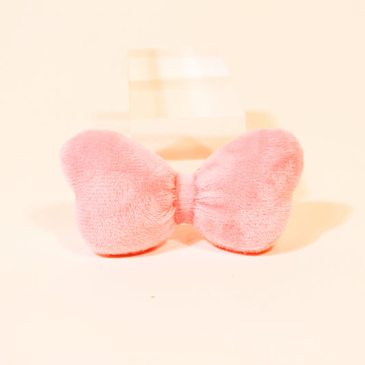 Light Pink Bowknot Catnip Toy for Playful Cats