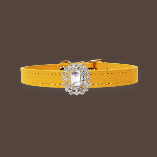 Gold Luxury Cat Collar with Halo Gem Charms