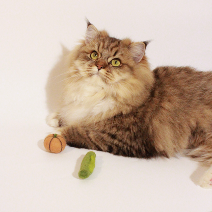 Handmade Wool Green Peas Cat Toy