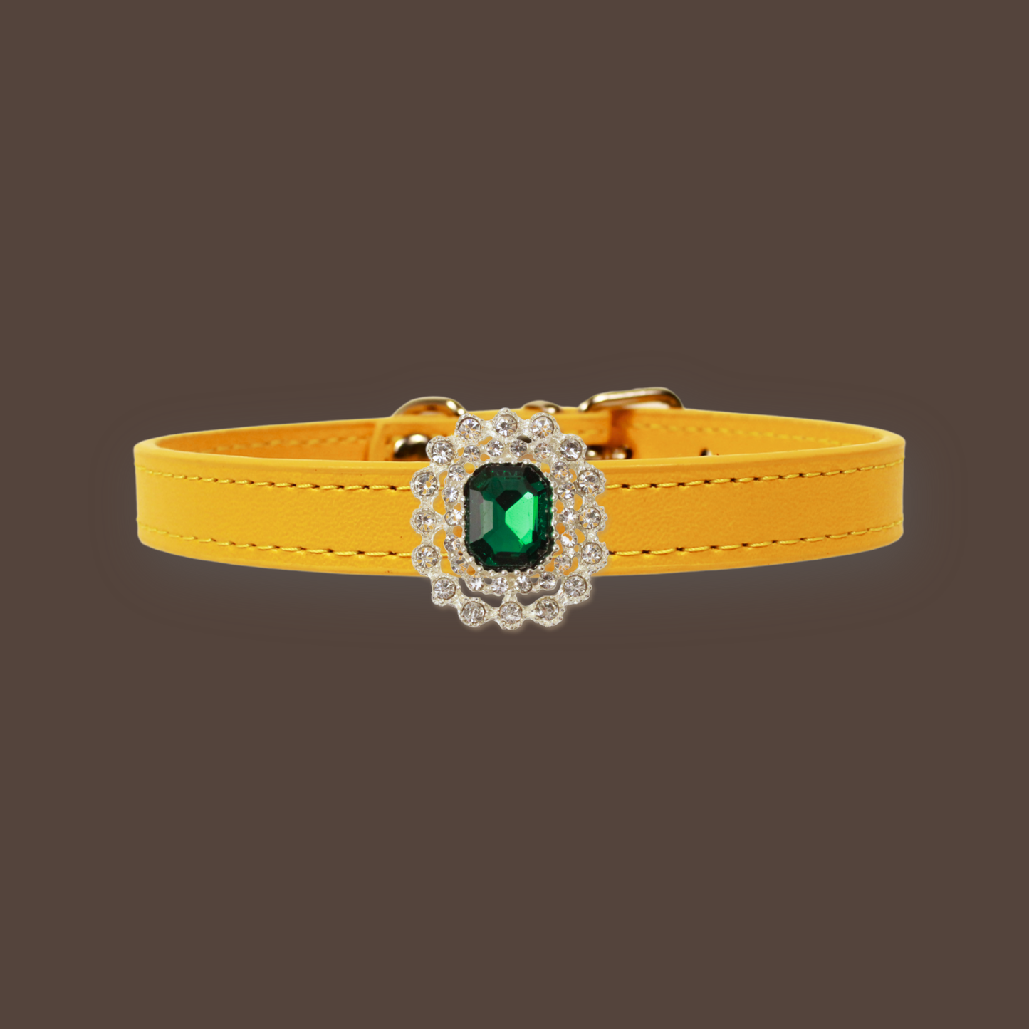 Gold Luxury Cat Collar with Halo Gem Charms