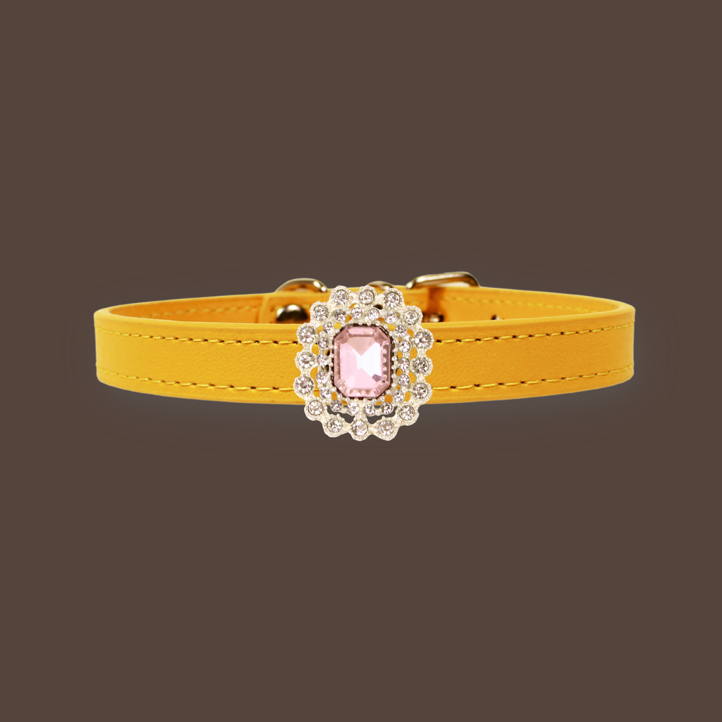 Gold Luxury Cat Collar with Halo Gem Charms