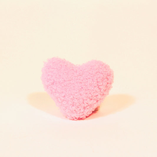 Pink Plush Catnip Heart Toy for Playful Cats