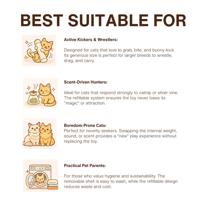 MoriCat Handmade Sensory(Catnip|Silvervine) Kicker -Yellow