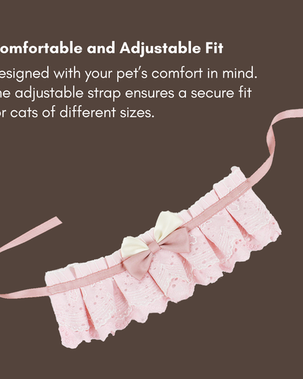 Coral Pink Embroidered Cotton Ruffle Lace Princess Collar