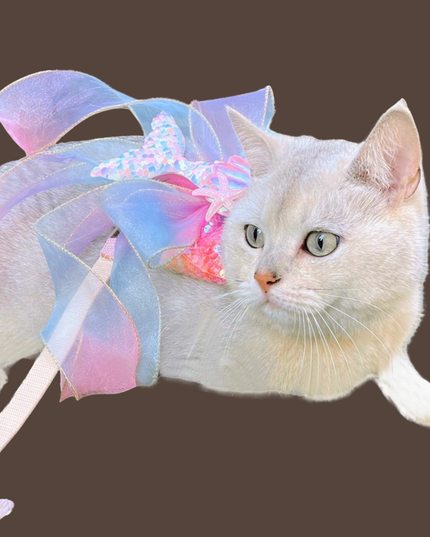 Mermaid Ribbon Leash with Adjustable H-Style Harness