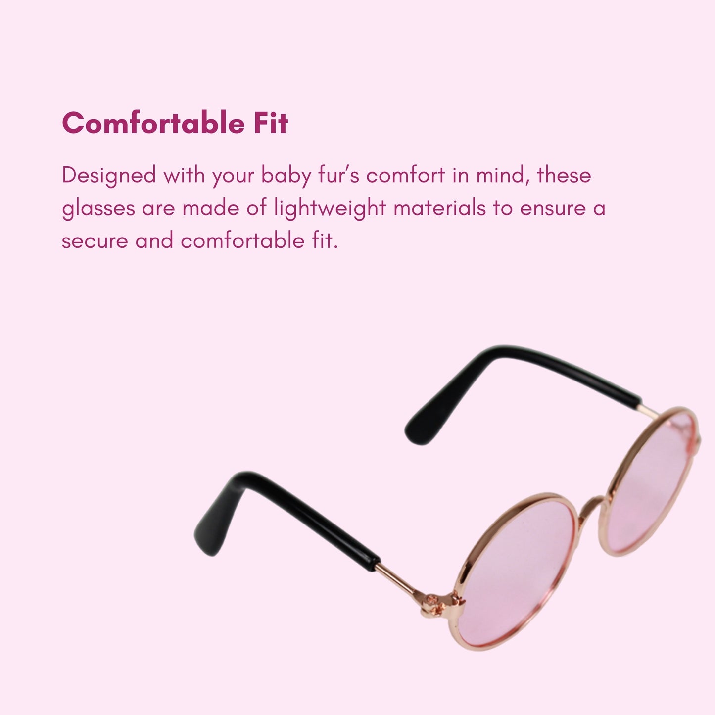 Pink Transparent Shade Sunglasses for Pets