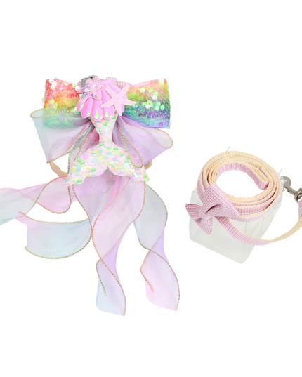 Mermaid Ribbon Leash with Adjustable H-Style Harness