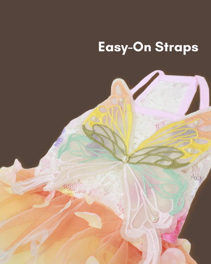 Rainbow Butterfly for Pets – Adjustable Tulle Skirt with Pearl Accents