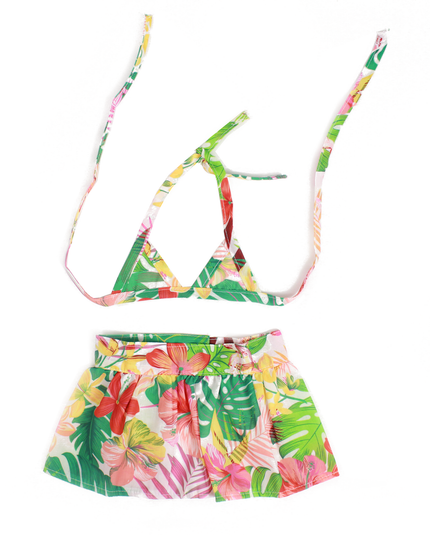 Tropical Hawaii Bikini Costume for Cats and Dogs – Adjustable Summer Skirt Set