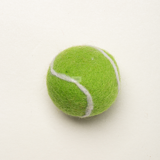 Natural Wool Tennis Ball Cat Toy