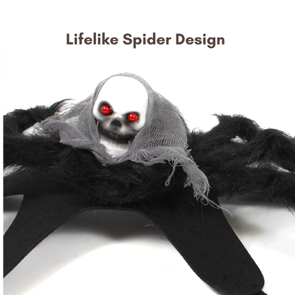 Halloween Spider with Head Scarf Pet Costume
