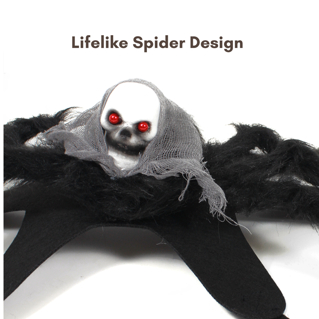 Halloween Spider with Head Scarf Pet Costume