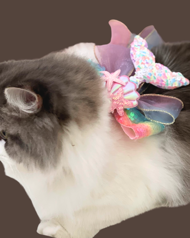 Mermaid Ribbon Leash with Adjustable H-Style Harness