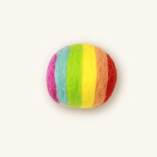 Handmade Wool Pride Ball Cat Toy