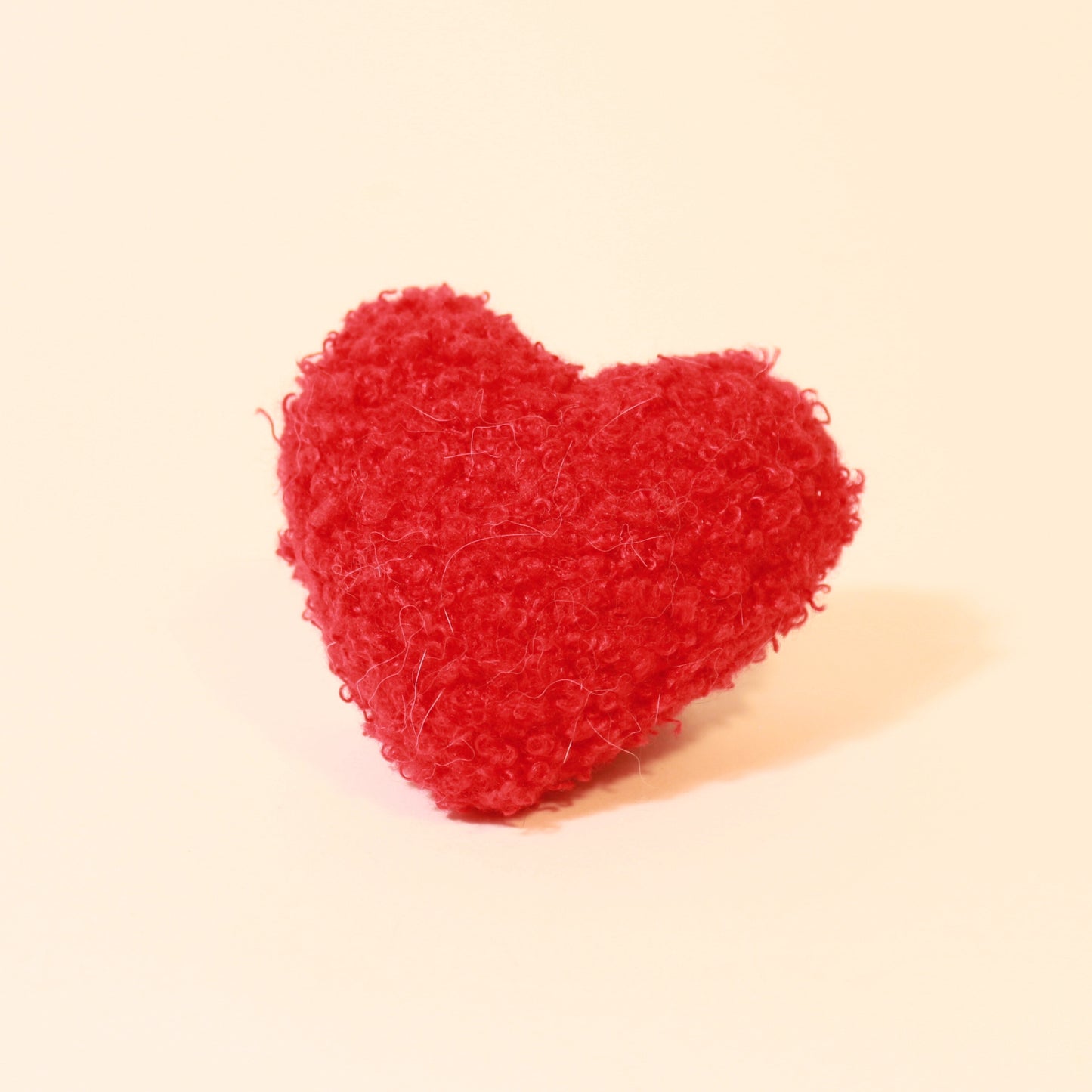 Red Plush Catnip Heart Toy for Playful Cats