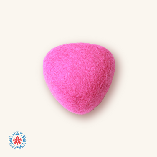 Handmade Wool Pink Triangle Cat Toy