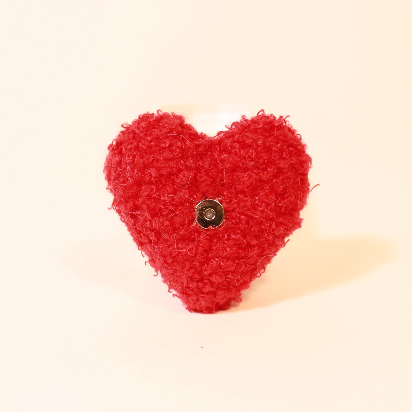 Red Plush Catnip Heart Toy for Playful Cats