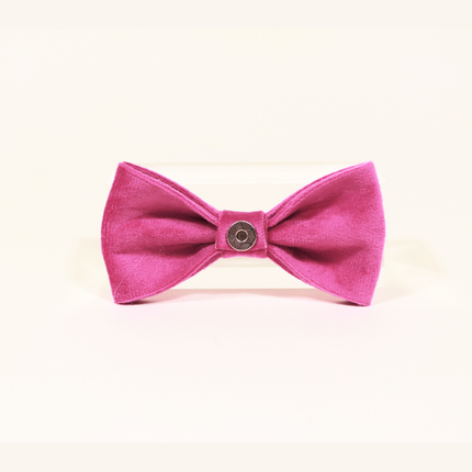 MoriCat Bright Pink Bowtie and Collar Set for Cats