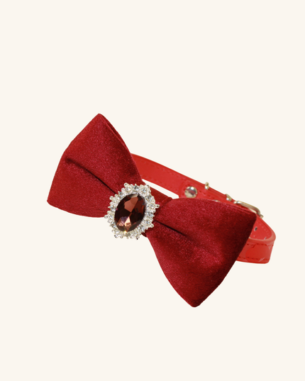 MoriCat Christmas Red Bowtie and Collar Set for Cats