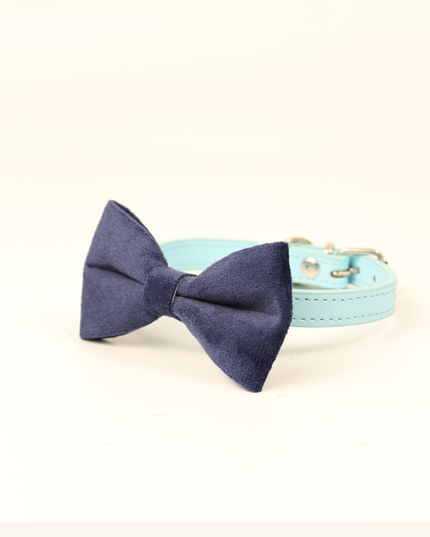 MoriCat Navy Bowtie and Collar Set for Cats