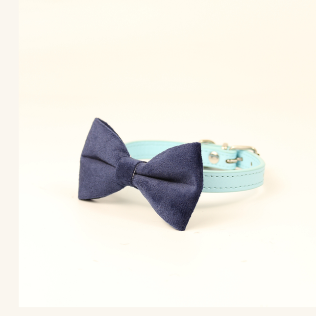 MoriCat Navy Bowtie and Collar Set for Cats