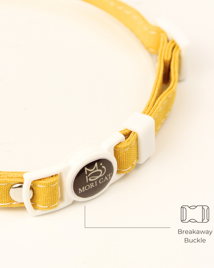 MoriCat Soft Breakaway Yellow Cat Collar