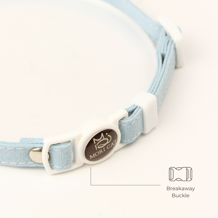 MoriCat Soft Breakaway Blue Cat Collar