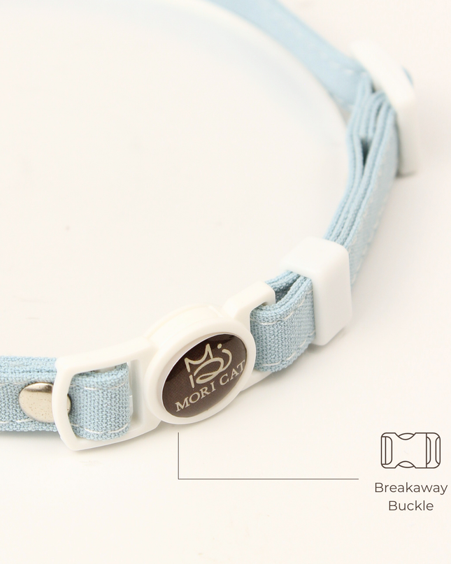 MoriCat Soft Breakaway Blue Cat Collar