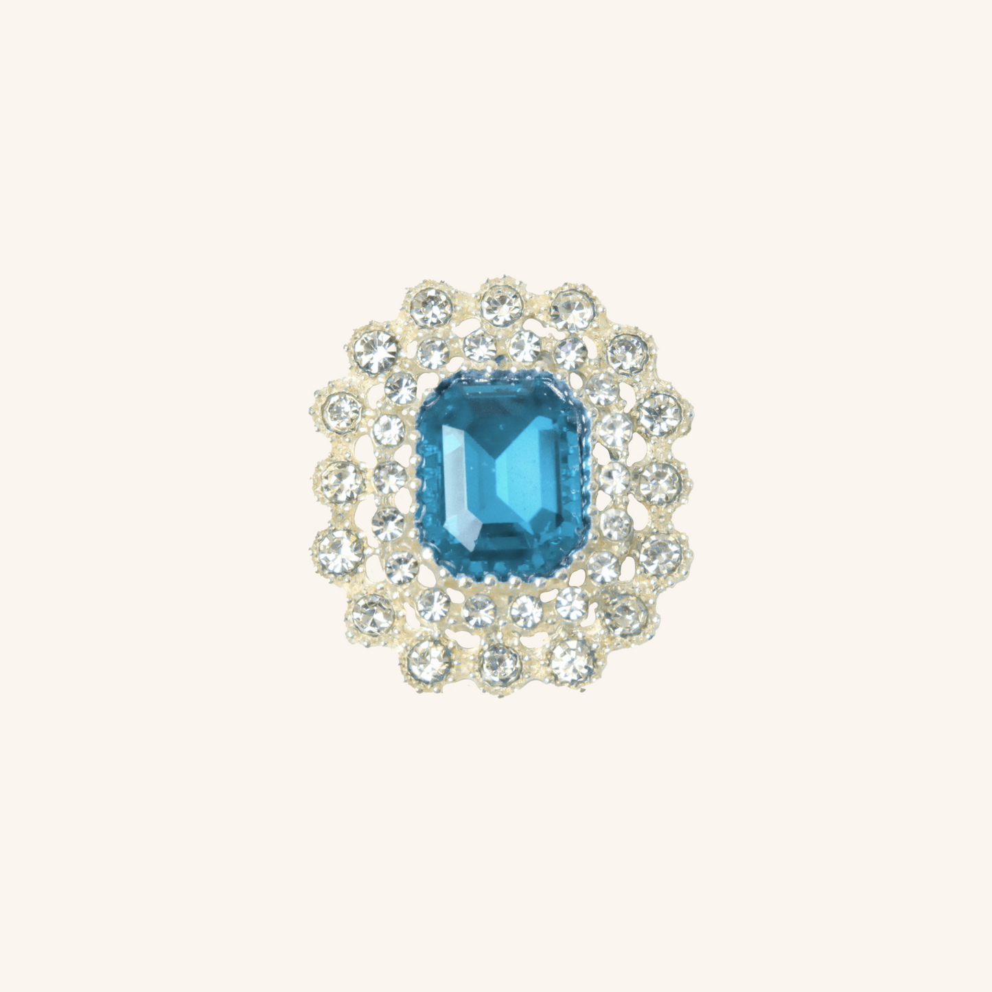 Interchangeable Halo Gem Charms – Emerald Cut