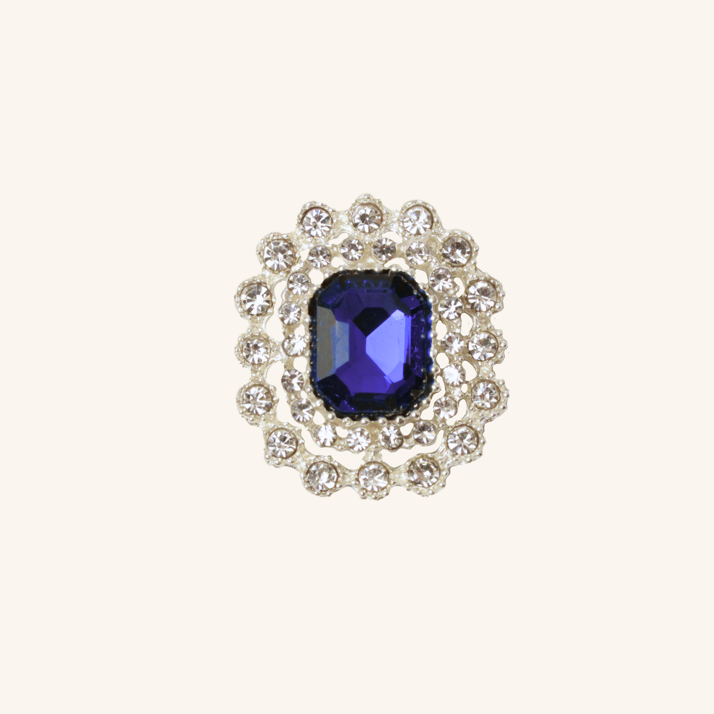 Interchangeable Halo Gem Charms – Emerald Cut