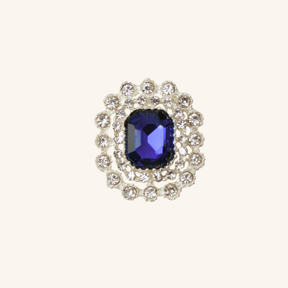 Interchangeable Halo Gem Charms – Emerald Cut