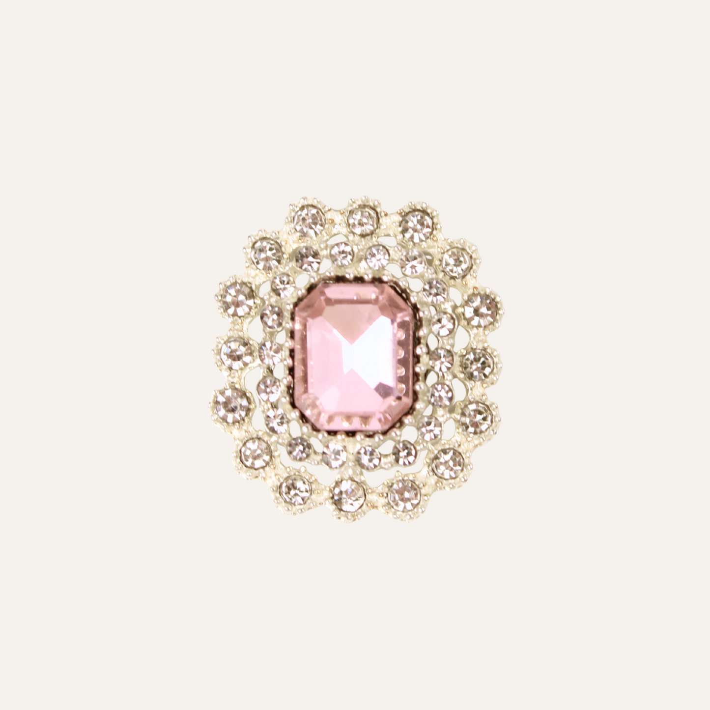 Interchangeable Halo Gem Charms – Emerald Cut