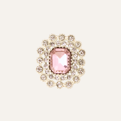 Interchangeable Halo Gem Charms – Emerald Cut