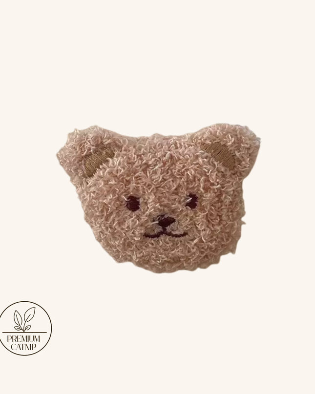 MoriCat Premium Catnip Toy — Beige Bear Head