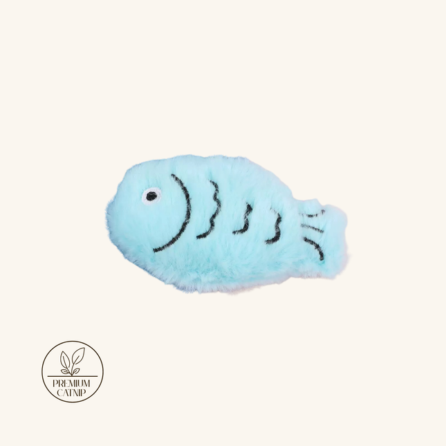 MoriCat Premium Catnip Toy — Blue Fish